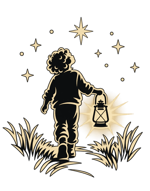 Shining Lamp Media: a child carrying a lantern beneath the stars